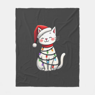 Katten Kerstboom Kerstmis (5) Fleece Deken