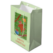 KATTEN KERSTBOOM Medium Gift Bag Cadeauzakje (Voorkant Gekanteld)