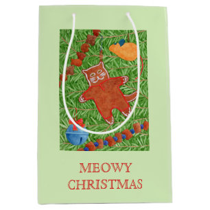 KATTEN KERSTBOOM Medium Gift Bag Cadeauzakje