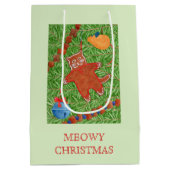 KATTEN KERSTBOOM Medium Gift Bag Cadeauzakje (Achterkant)