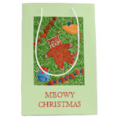 KATTEN KERSTBOOM Medium Gift Bag Medium Cadeauzakje (Voorkant)