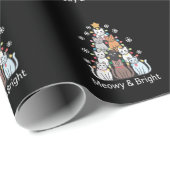 Katten Kerstboom Meowy Bright Schattige Xmas Cadeaupapier (Rol Hoek)
