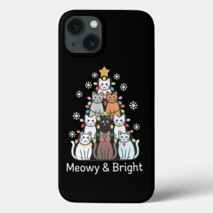 Katten Kerstboom Meowy Bright Schattige Xmas Case-Mate iPhone Case