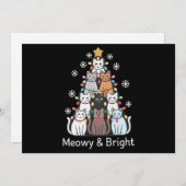 Katten Kerstboom Meowy Bright Schattige Xmas Feestdagenkaart (Voorkant / Achterkant)