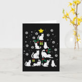 Katten Kerstboom Schattige Kat Liefhebber Xmas Win Kaart (Gele Bloem)