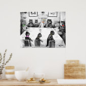 Katten kerstcatastrofe door Louis Wain Poster (Keuken)