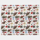 Katten Kerstdeken Fleece Deken (Voorkant (Horizontaal))