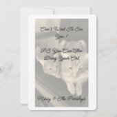 Katten Kerstfeest Uitnodiging (Achterkant)