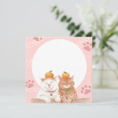 Katten Kerstkaart (Staand voorkant)