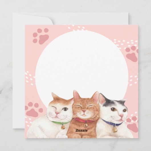 Katten Kerstkaart (Achterkant)