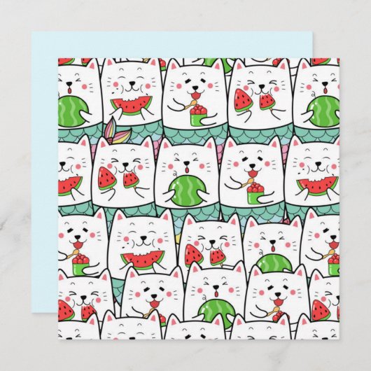 Katten Kerstkaart (Voorkant / Achterkant)