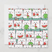 Katten Kerstkaart (Voorkant)