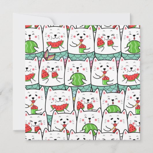 Katten Kerstkaart (Voorkant)