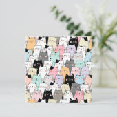 Katten Kerstkaart (Staand voorkant)