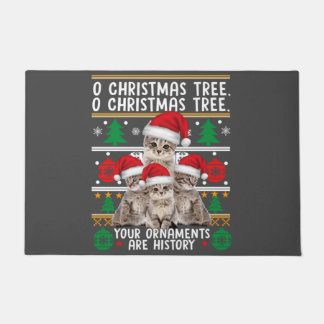 Katten kerstkerstShirt Funny Ornaments Pajama Fami Deurmat