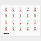 Katten Kerstmis Aangepaste Katten Beker Sjaals Sch Ronde Sticker (Vel)