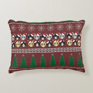 Katten Kerstmis  Accent Kussen