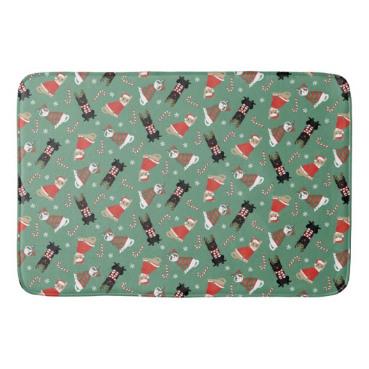 Katten Kerstmis Badmat (Voorkant)