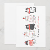 Katten Kerstmis Feestdagenkaart (Voorkant / Achterkant)
