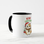 Katten Kerstmis – Festive Vakantie Design Mok (Voorkant links)
