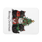 Katten Kerstmis Katten Kerstboom Magneet (Horizontaal)