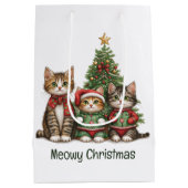 Katten Kerstmis Medium Cadeauzakje (Achterkant)