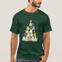 Katten Kerstmis — Mooie Kattenboom T-shirt