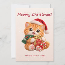 Katten Kerstmis Mooie Kitten Vakantiekaart