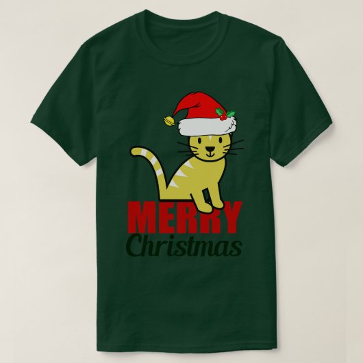 Katten Kerstmis Prettig Kerstfeest Kittie T-shirt (Design voorkant)