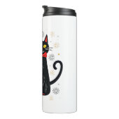 Katten Kerstmis Retro 50s 60s Xmas (2) Thermosbeker (Geroteerd rechts)