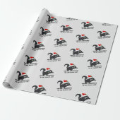 Katten Kerstmis Zwarte Kat Douane Inpakpapier (Uitgerold)