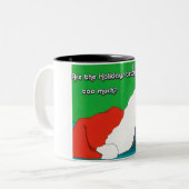 Katten Kerstmok Tweekleurige Koffiemok (Voorkant links)