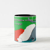 Katten Kerstmok Tweekleurige Koffiemok (Center)