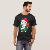 Katten Kerstmuts Kerst voor kat T-shirt (Voorkant volledig)
