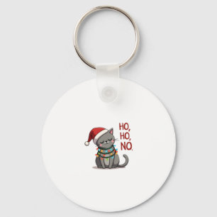Katten Kerstshirt Kinderen Grappige Kerstman Katte Sleutelhanger