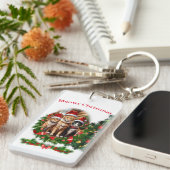 Katten Kerstsleutelhanger Sleutelhanger (Voorkant Rechts)