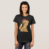 Katten Kerstverlichting Boom Katten T-shirt (Voorkant volledig)