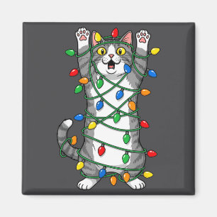 Katten Kerstverlichting Grappig Kerstmis Humor Meo Magneet