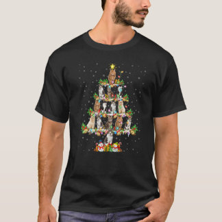 Katten Kerstverlichting Kerstman Katten Kerstboom  T-shirt