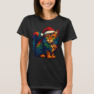 Katten Kerstverlichting Rendier Kerstman Kerst Kit T-shirt