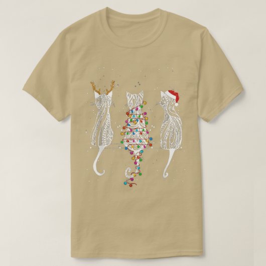 Katten Keuten Tattoo Reindekerlampjes T-shirt (Design voorkant)