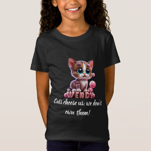 Katten kiezen ons; wij bezitten ze niet t-shirt (Voorkant)