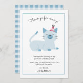 Katten Kinderen Verjaardagsfeestje Cute Bedankkaart (Voorkant / Achterkant)