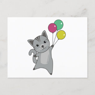 Katten Kitten ballonnen luiden: gezonde katten Briefkaart