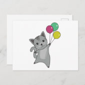 Katten Kitten ballonnen luiden: gezonde katten Briefkaart (Voorkant / Achterkant)