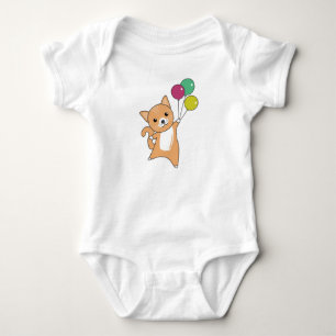 Katten Kitten Balloons Zoete dieren Rood Sinaasapp Romper