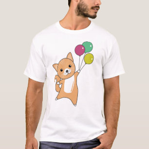 Katten Kitten Balloons Zoete dieren Rood Sinaasapp T-shirt