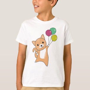 Katten Kitten Balloons Zoete dieren Rood Sinaasapp T-shirt