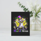 Katten Kitten Kat Mardi Gras Festival Party Feestdagenkaart (Staand voorkant)