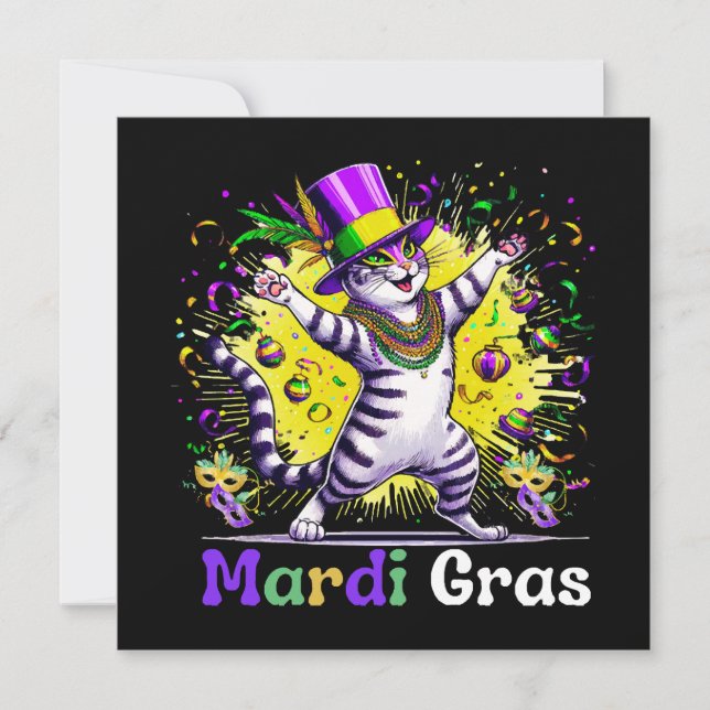 Katten Kitten Kitty Mardi Gras Festival Feest (Voorkant)